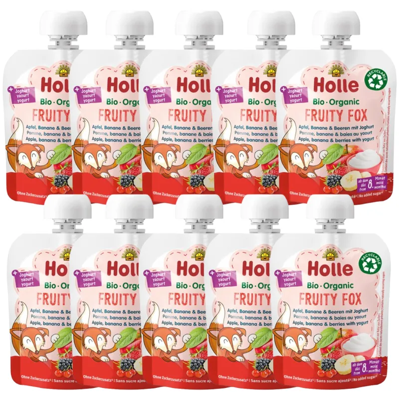 HOLLE Bio Pouchy mit Joghurt ab dem 8. Monat (10x85g) – 850g