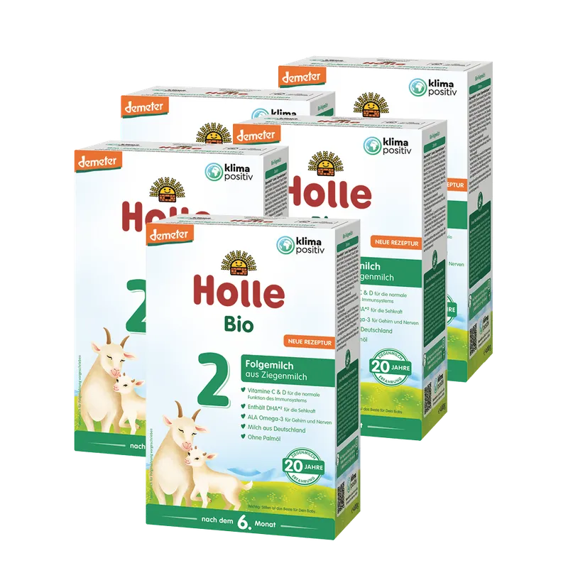 Demeter Bio-Folgemilch 2 auf Ziegenmilchbasis - 5x400g - nach dem 6. Monat