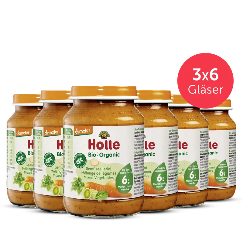 3er Pack Gemüseallerlei - 6x190g - Demeter ab dem 6. Monat