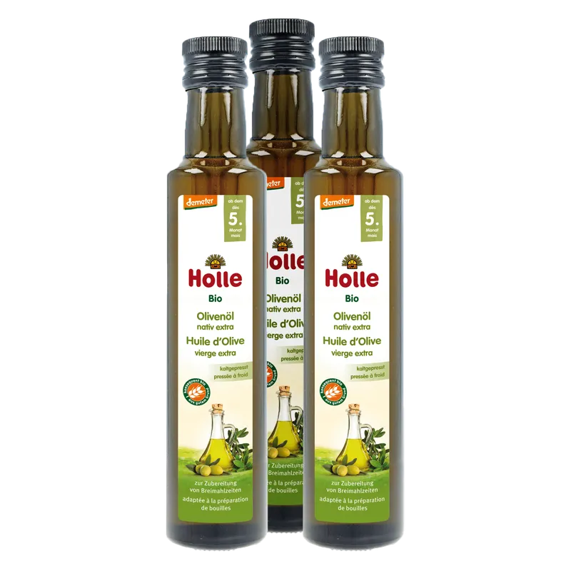 3er Pack Bio-Olivenöl nativ extra ab dem 5. Monat (250ml)