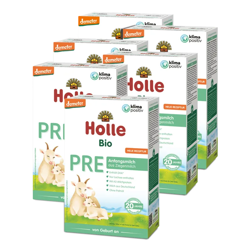 6er Pack Demeter Anfangsmilch Pre auf Ziegenmilchbasis von Geburt an (400g)