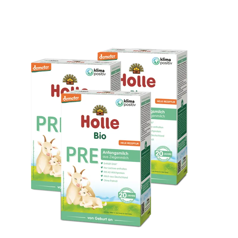 3er Pack Demeter Anfangsmilch Pre auf Ziegenmilchbasis von Geburt an (400g)