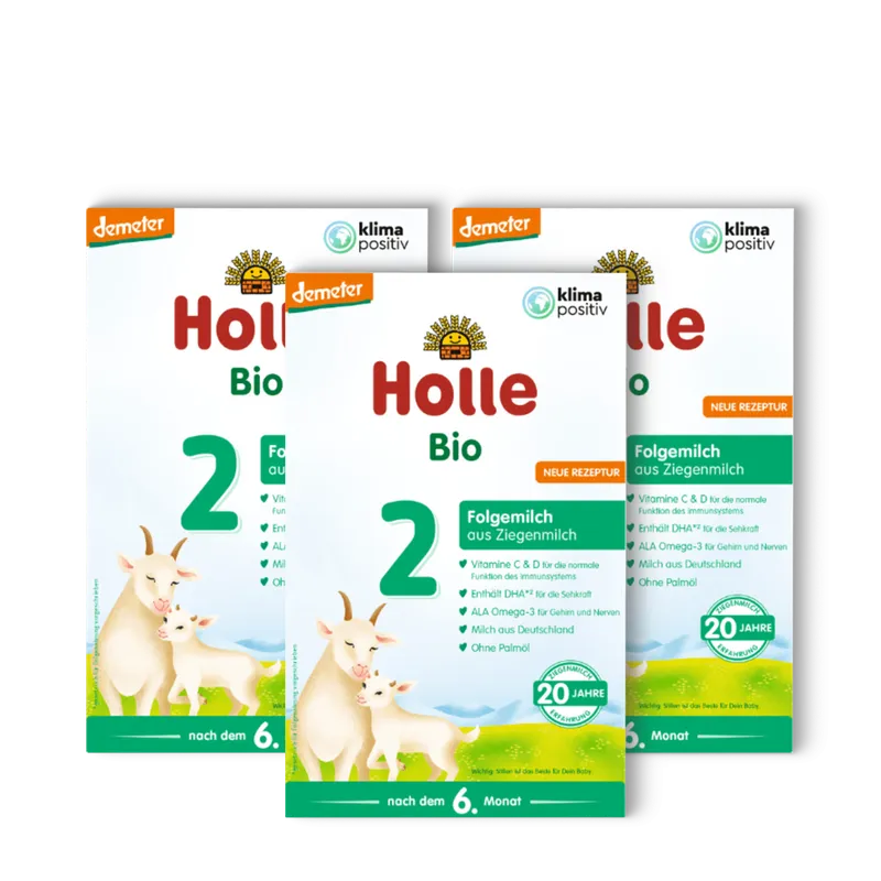 3er Pack Demeter Folgemilch 2 auf Ziegenmilchbasis nach dem 6. Monat (400g)