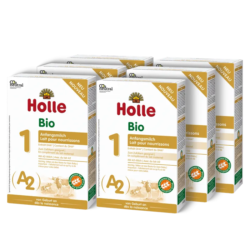 6er Pack A2 Bio-Anfangsmilch 1 von Geburt an (400g)