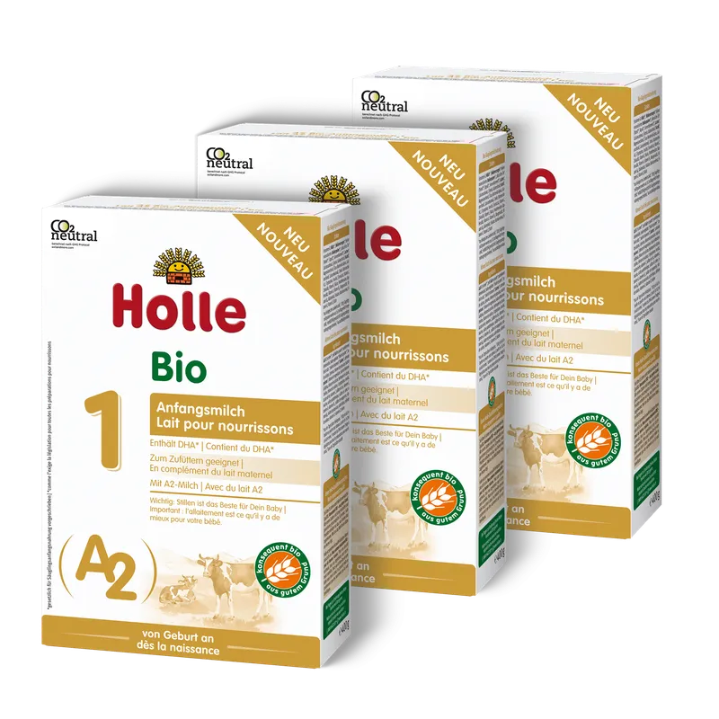 3er Pack A2 Bio-Anfangsmilch 1 von Geburt an (400g)