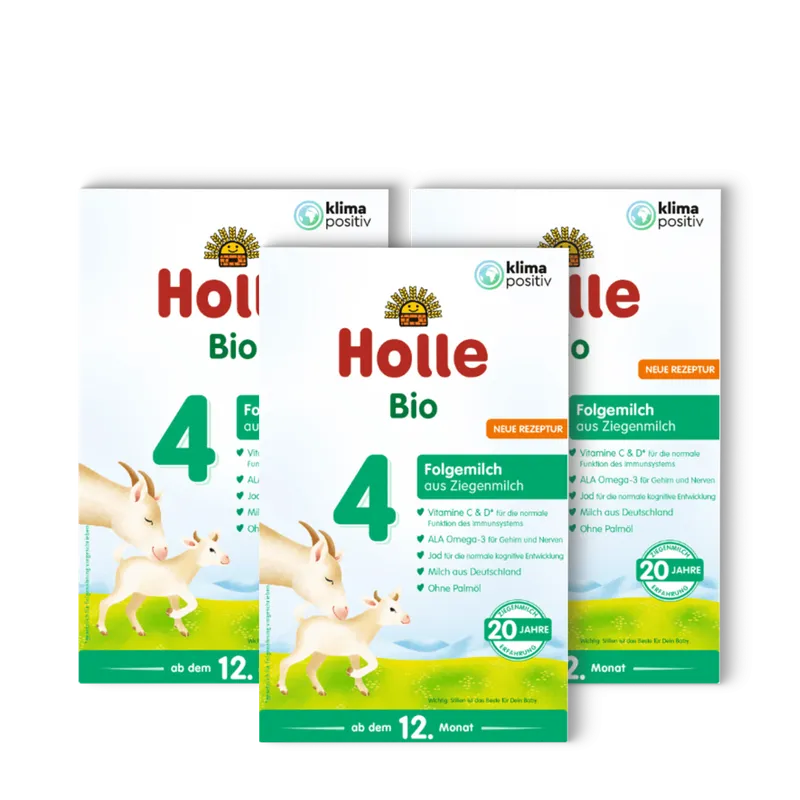 3er Pack Bio-Folgemilch 4 auf Ziegenmilchbasis ab dem 12. Monat (400g)
