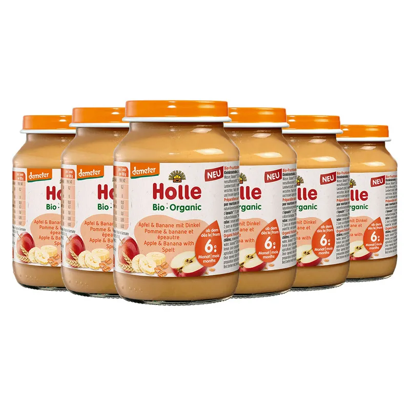 Apfel & Banane mit Dinkel - 6x190g - Bio ab dem 6. Monat