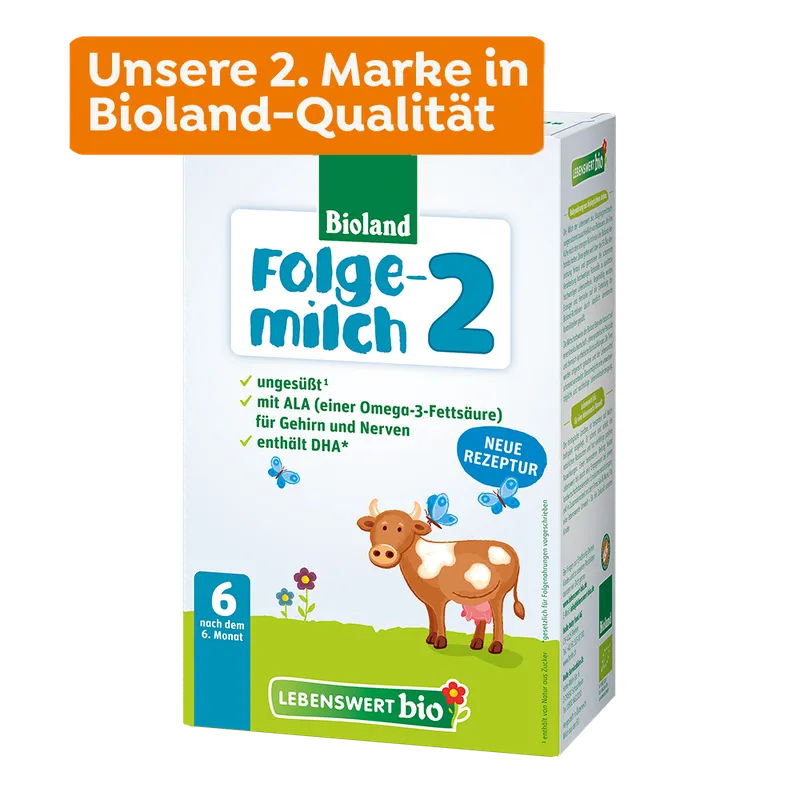 Lebenswert Bio-Folgemilch 2 nach dem 6. Monat (500g)