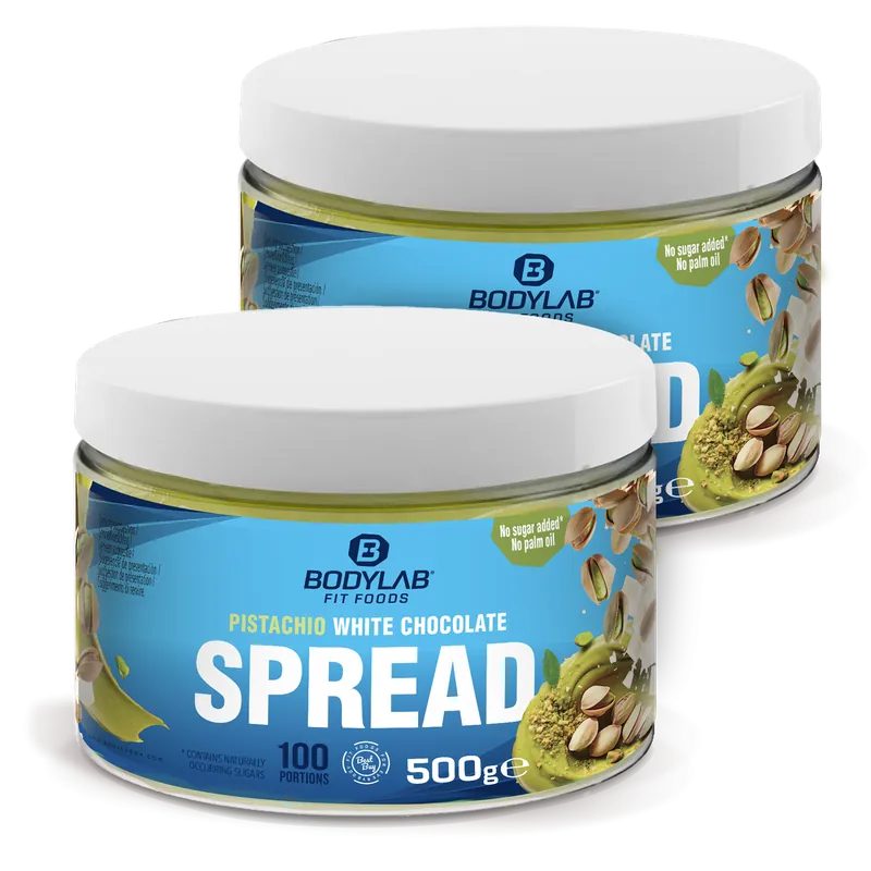 BODYLAB 2 x Pistachio White Chocolate Spread (2 x 500g) – 1000g
