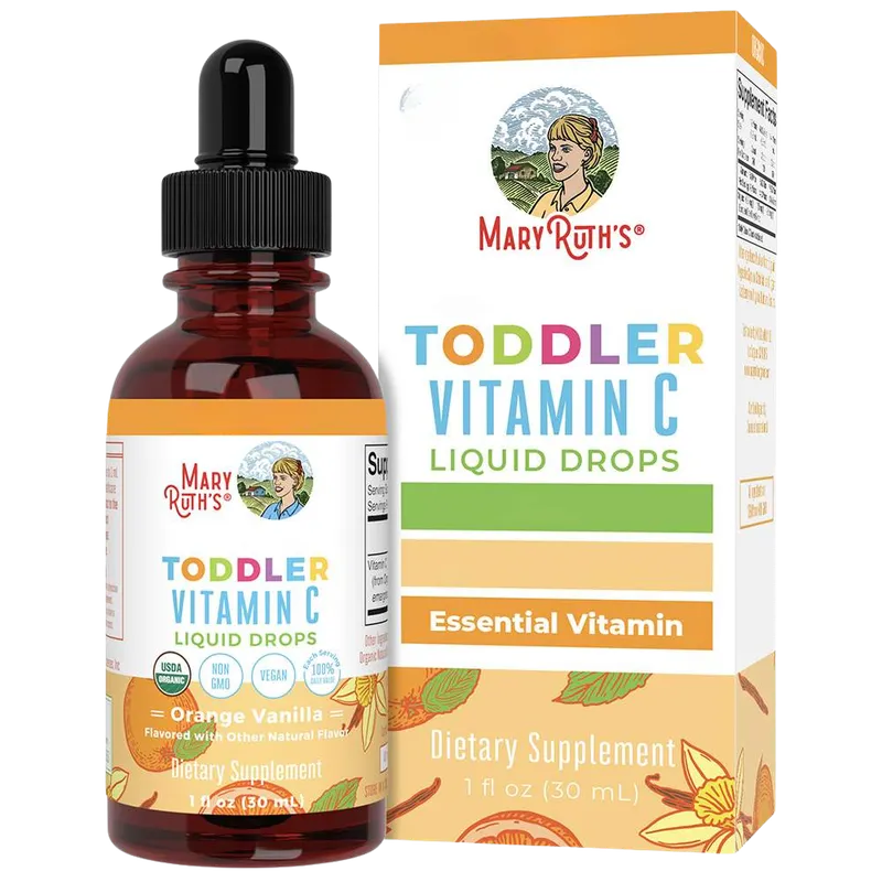Toddler Vitamin C Drops, Orange Vanilla Flavour
