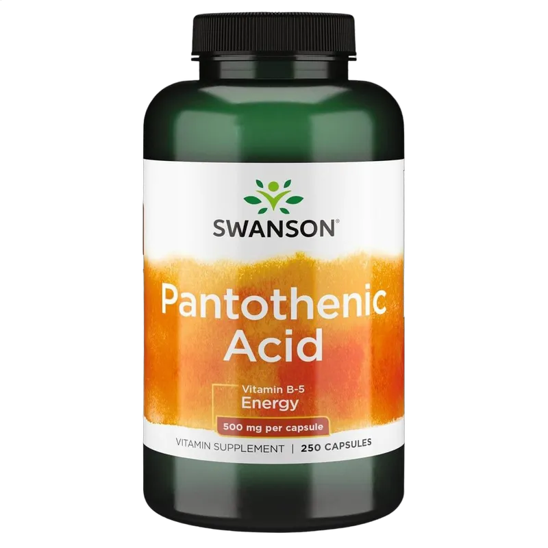 Pantothenic Acid (Vitamin B5), 500mg