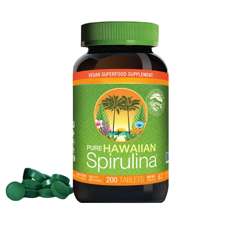 Spirulina from Hawaii - 100% vegan, 500mg