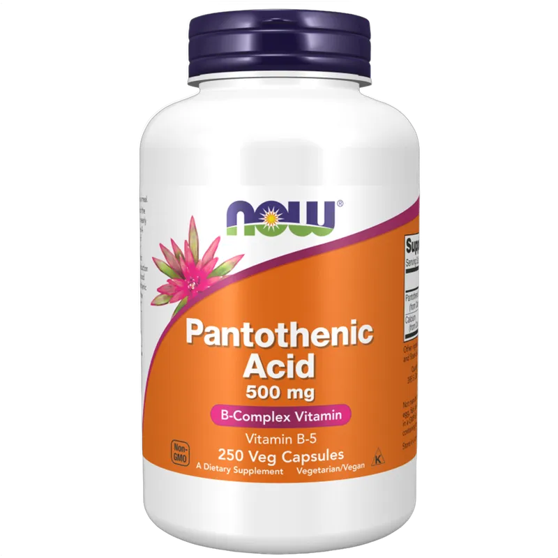 Pantothenic Acid (Vitamin B5), 500mg