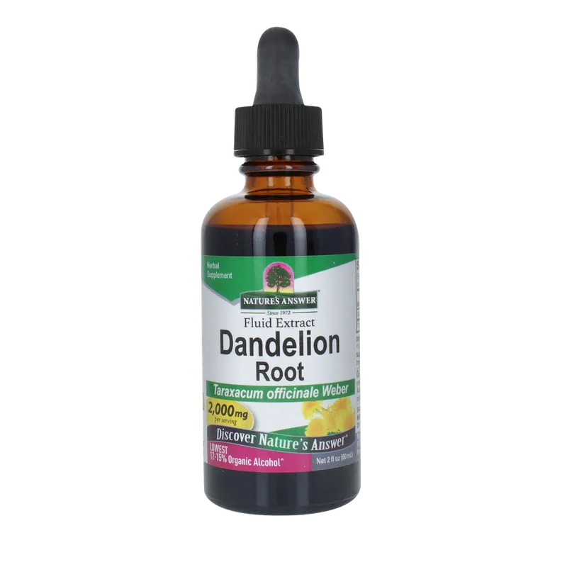 Fluid Extract Dandelion Root, 2000mg, Low Alcohol