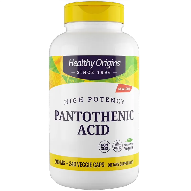 Pantothenic Acid (Vitamin B5), 500mg