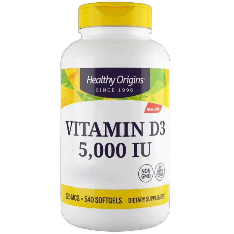 Vitamin D3, 5000iu, Softgels (Olive Oil)