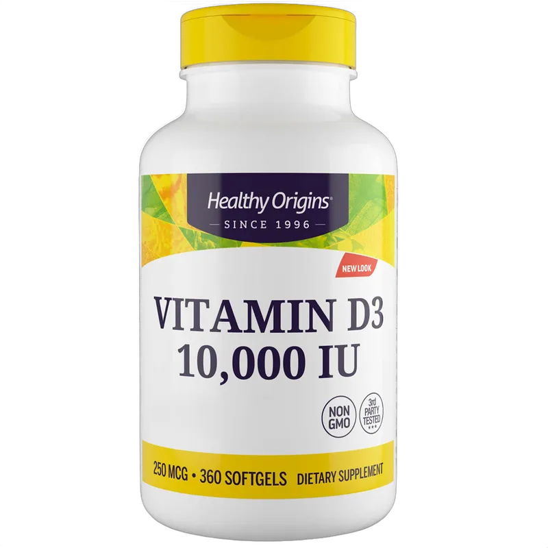 Vitamin D3, 10000IU, Softgels (Olive Oil)