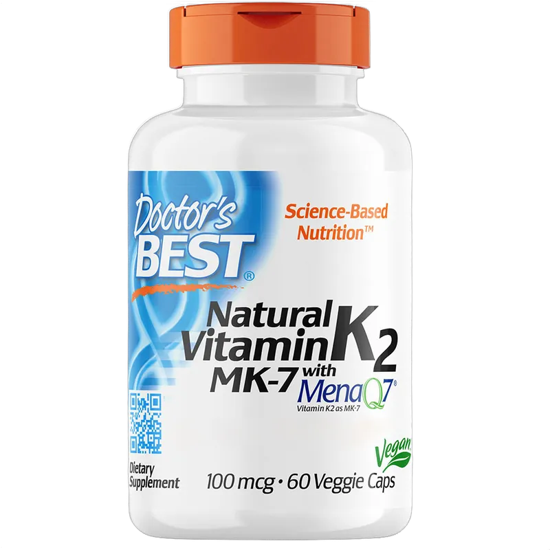 Natural Vitamin K2 MK-7 with MenaQ7, 100mcg