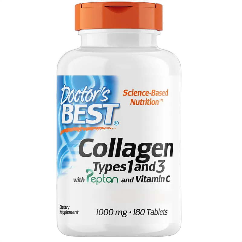 Collagen Types 1 and 3 with Peptan and Vitamin C, 1000mg