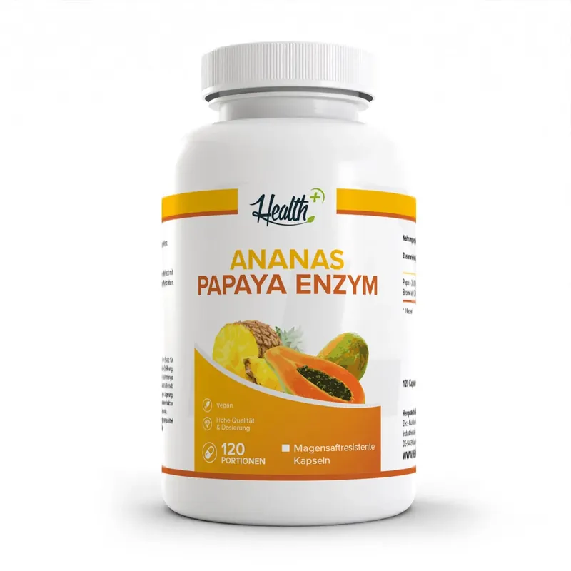 Health+ Ananas-Papaya-Enzyme (120 Kapseln)
