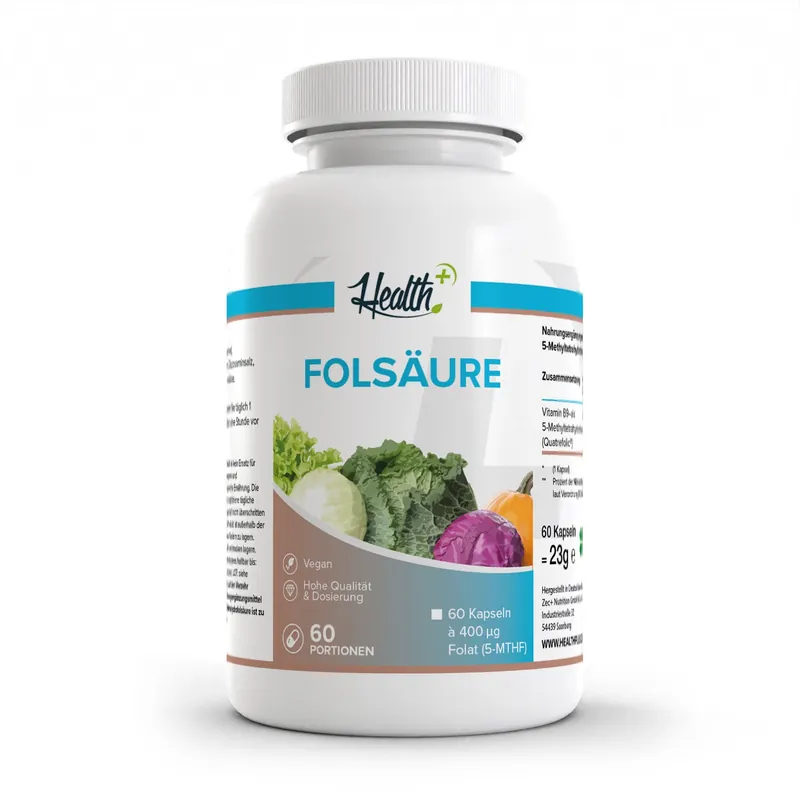HEALTH+ by ZEC+ Nutrition® HEALTH+ FOLSÄURE, 60 Kapseln
