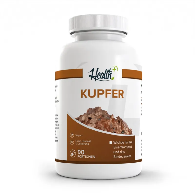 HEALTH+ by ZEC+ Nutrition® HEALTH+ KUPFER, 90 Kapseln