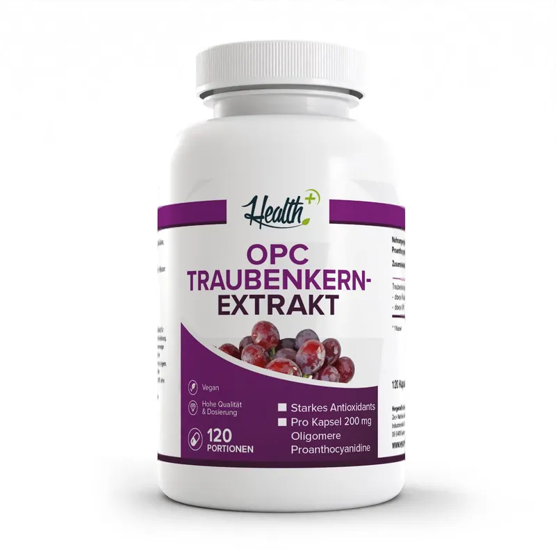 HEALTH+ by ZEC+ Nutrition® HEALTH+ OPC TRAUBENKERN EXTRAKT, 120 Kapseln