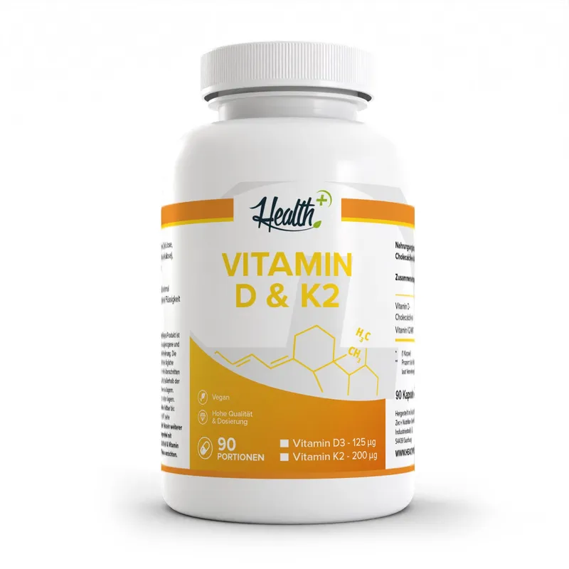 HEALTH+ by ZEC+ Nutrition® HEALTH+ VITAMIN D3 & K2, 90 Kapseln